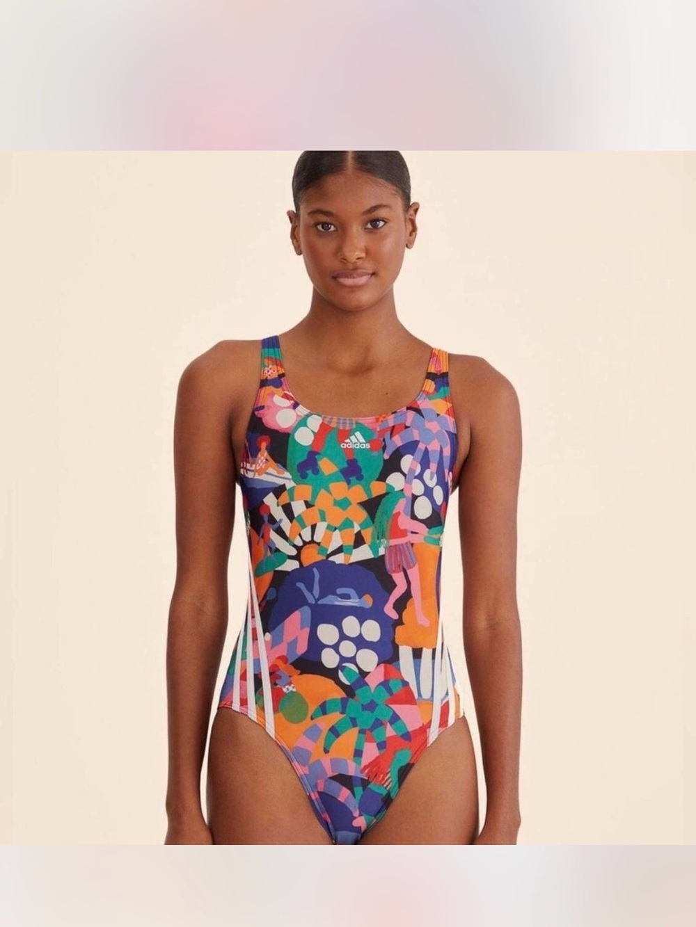 Farm Rio & adidas Multicolor Abstract-Print One-Piece Swimsuit 10